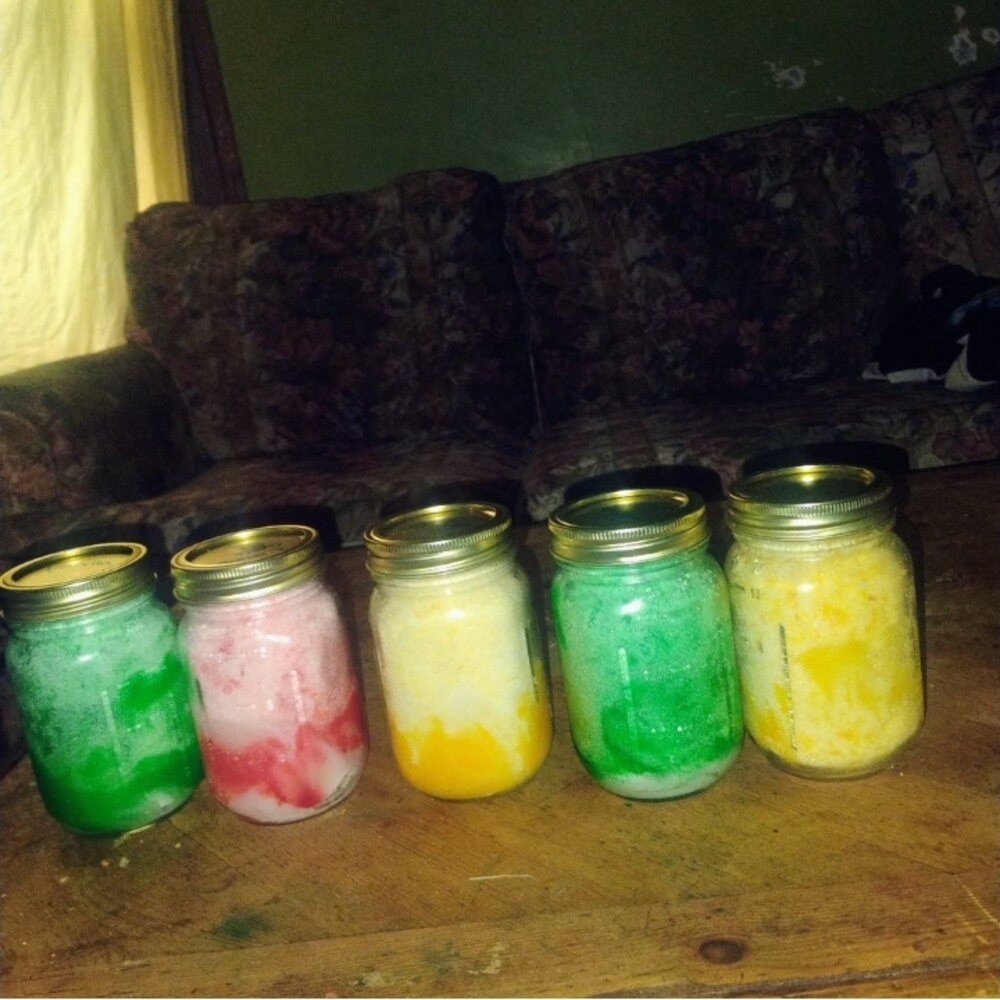 Colorful Mason Jar Sugar Scrubs